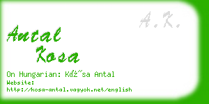 antal kosa business card
